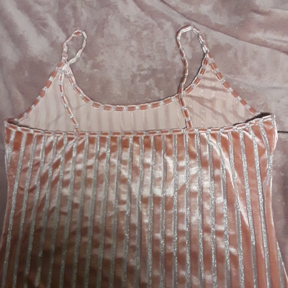 Pink and sliver stripe dress - Picture 7 of 8